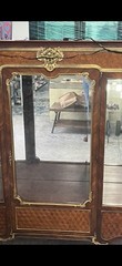 French Ormolu Inlaid Marquetry Vitrine