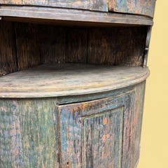 Large Corner Cabinet Arched Front Circa 1800’s