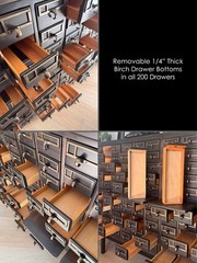 SALE Vintage One-of-a-Kind 200-Drawer Library Card Catalog Cabinet Library