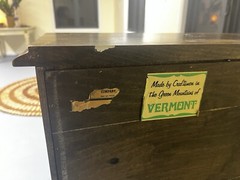 Vintage Hale furniture of Vermont copper lined dry sink