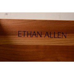 Ethan Allen French Louis Philippe Solid Carved Maple Bookcase or Media Cabinet