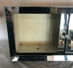 VTG 1960’s Deco Metal Chrome 11X24 Mirrored Recessed Cabinet Old 319-26B