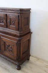 17th Century Italian Solid Walnut Antique Cupboard or Cabinet