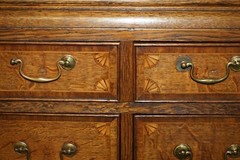 EXQUISITE ANTIQUE 1800 SHERATON INLAID HOUSEKEEPERS CUPBOARD WARDROBE DRAWERS