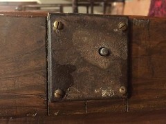 HANDMADE FRENCH PROVINCIAL FRUITWOOD PEWTER CUPBOARD C. 1810