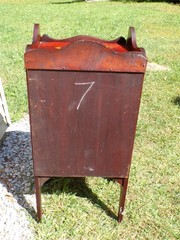Vintage French Vernis Martin Style Hand Painted Music Cabinet Record Stand