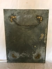 Antique Vintage Nickel over Brass Framed 18×24 Vanity Mirror Old 821-25B