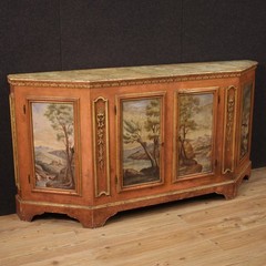 Sideboard Venetian vintage 20th century furniture hand painted antique style