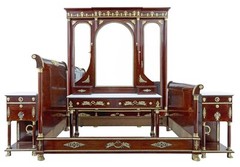 IMPRESSIVE 19TH CENTURY FRENCH EMPIRE REVIVAL 5 PIECE BEDROOM SUITE