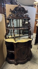 ROCOCO ROSEWOOD CARVED ETAGERE