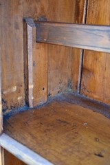 Antique Irish Pine One Piece Open Rack Dresser