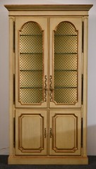 Auffray & Company French Country China Closet Display Cabinet Vitrine, 1980s