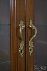 L61527EC: KARGES French Louis XV Style Walnut China Cabinet