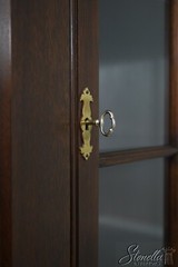 68199: HENKEL HARRIS Mahogany 12 Pane Corner China Cabinet