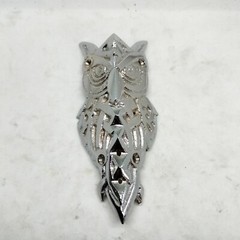 4Pcs Vintage Solid Brass Barn Owl Corner Protector Decor Shelf Cabinet Hardware