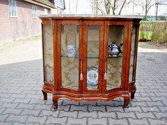Showcase Sideboard Louis XVI French Antique Vitrine Marble Top 19th Century