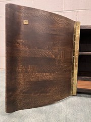 Vtg Mark Levin Art Furniture Hanging Solid Oak Buffet Cabinet; Serpentine Front