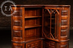 c. 1850 English Mahogany Renaissance Revival Corner Library Cabinet