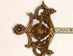 AMAZING PAIR 19thC EMPIRE ADAMS STYLE BRONZE BRASS CHEST of DRAWER HANDLES