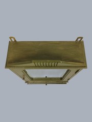 Antique Medicine Apothecary Cabinet Wall Hanging Wood Beveled Glass Khaki Green