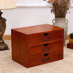 2-Stackable Apothecary Cabinet 3 Drawer Desk Organizer Vintage Library