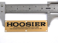 Hoosier Cabinet Saves Steps Label Brass With Black Lettering