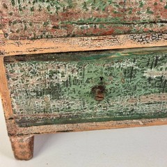 Americana Primitive Antique Apothecary Cabinet/Chest With Distressed Multi Color