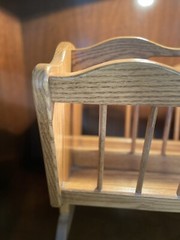 Mid Century Solid Oak Magazine Racked Great Condition Wood Double Sided