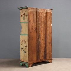 Antique Cupboard Lacquered Wood Drawers Romania XIX Century Original