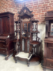 Antique Victorian Rosewood Mitchell & Rammelsberg Etagere / Hall Tree