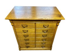 Antique Oak 12 Drawer File Cabinet – Rockwell & Rupel of Chicago