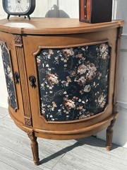 Elegant entry table, Floral cabinet for storage, Medium sized storage cabinet