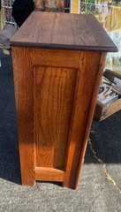 Antique White Clad Simmons Hardware Co Icebox Cabinet Side Table Storage Chest