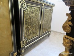 Furniture L XIV 2 doors in brown tortoiseshell Boulle marquetry 19th Napoléon