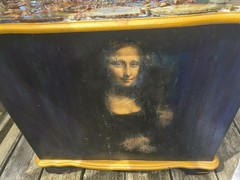 Upcycled Seller Refurb. Alchemy Cabinet , Gemstones, Egyptian Symbols, Mona Lisa