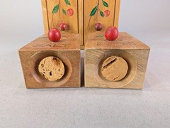 Vintage Wood 4 Drawer Spice Apothecary Cabinet 9×5″