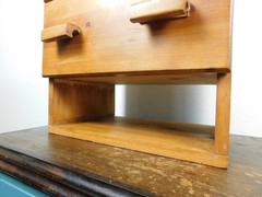 MCM Craftsman Made Danish Modern Wood Mini Chest 3 Drawer Table Top Cabinet HOT!