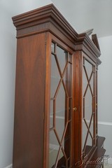 61013: BAKER Chippendale Mahogany 3 Door China Breakfront