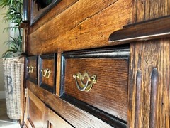 Gorgeous Antique English Oak Display Cabinet, circa 1800’s
