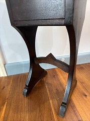 Antique Primitive Wood Sewing Spool Yarn Cabinet Stand – Handmade Unique