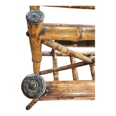19TH CENTURY VICTORIAN JAPANESE HANDLED MAGAZINE RACK