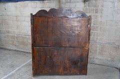 Antique Tibetan Elm Pegam Apothecary Bookcase Chest Altar Cabinet Bench Seat 43