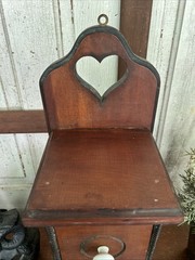 VTG Wooden Wall 3 Drawer Spice Cabinet Cupboard Apothecary Chest Jewelry