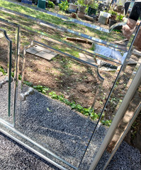 Mirrored Bar Liquor Cabinet Console all glass is beveled