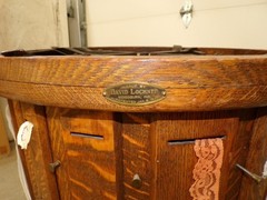 Rare Revolving Lochner Oak Ribbon Cabinet Country Store