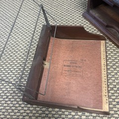 Antique National Cabinet Wood Letter File Drawer Industrial 1884 Morris Chicago