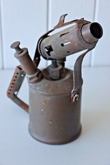Antique Brass Flame Thrower / Blow Torch. Designed in Sweden, Made in Australia