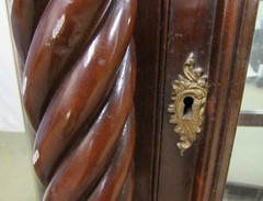 Spanish Revival Greek Key Curio Cabinet