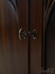 72383: JOHN WIDDICOMB Vintage Walnut Gothic Design Breakfront Display Bookcase
