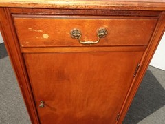 Antique Stickley Bros. Small Display Smokers Cabinet w Towel Rack One Drawer LH9